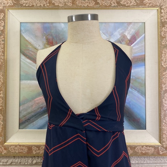 🌹No Tags Tribal Border Print Hi Low Wrap Dress - Picture 4 of 13